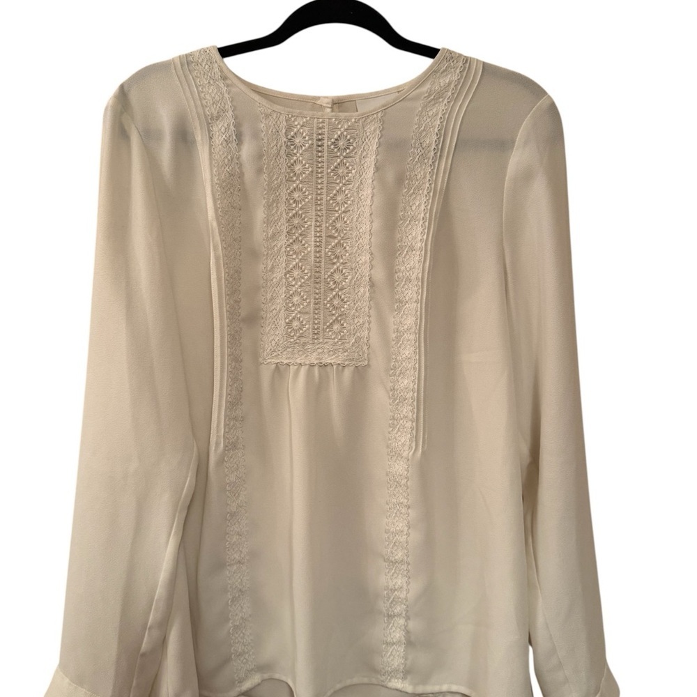 J. Jill Cream Blouse Sz.M - Picture 2 of 7